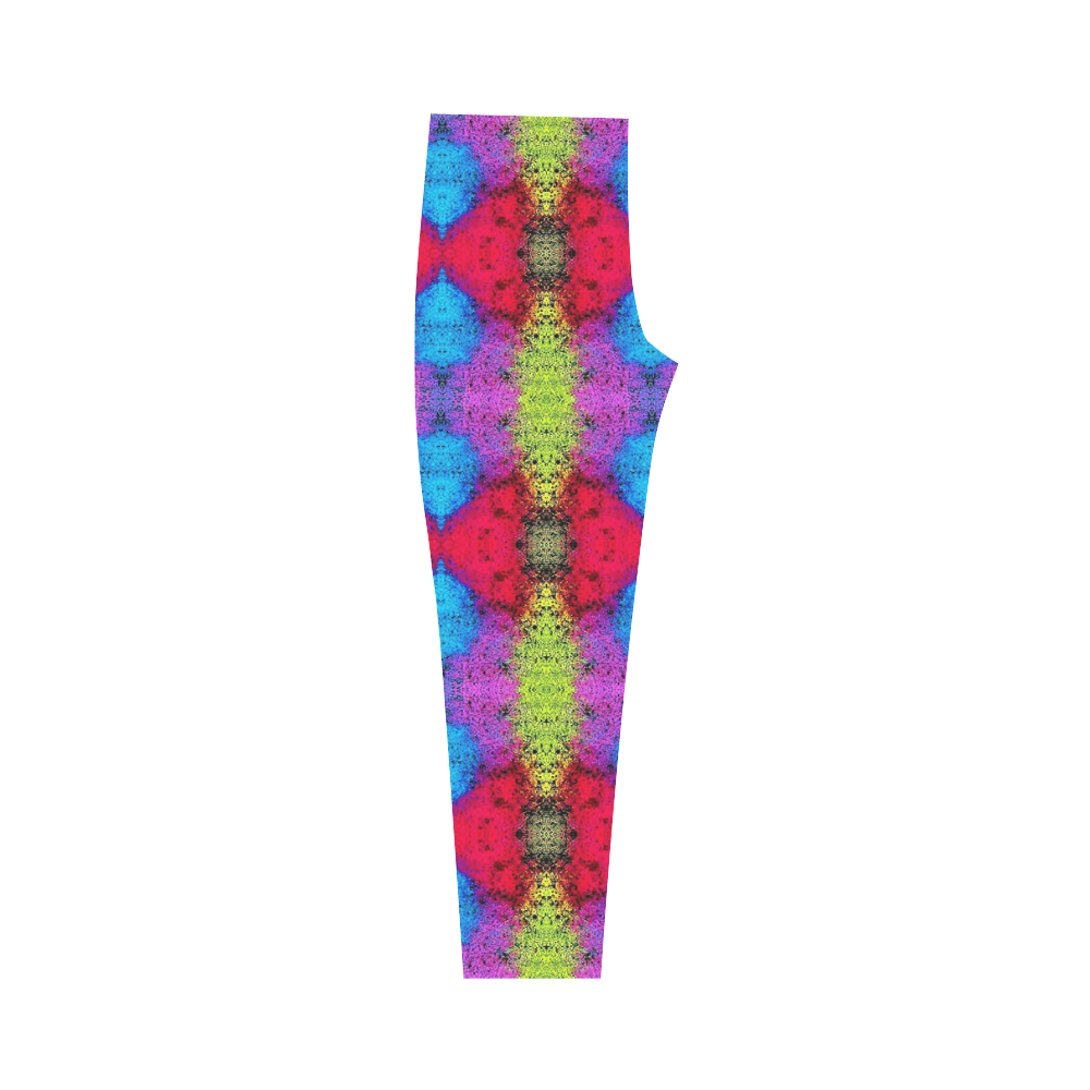 Colorful Painting Goa Pattern Capri Legging (Model L02)