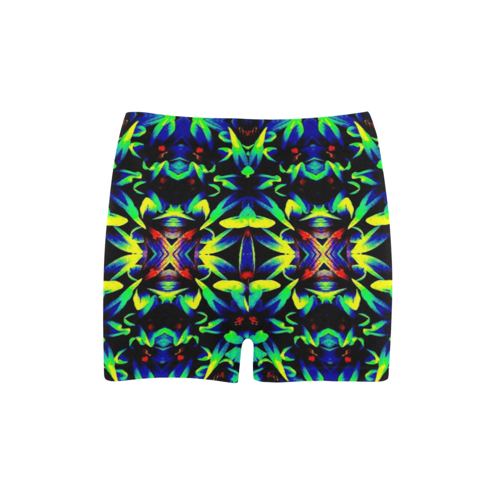 Cool Green Blue Yellow Design Briseis Skinny Shorts (Model L04)