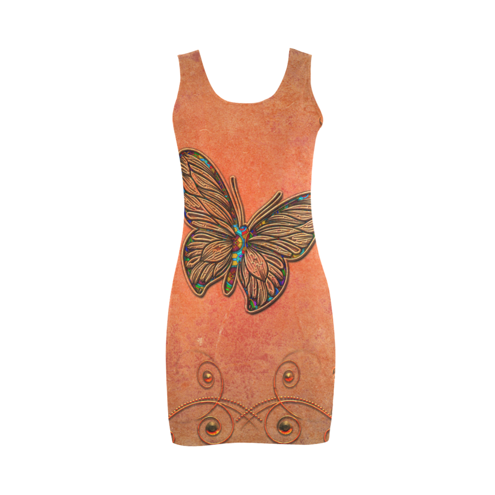 Wonderful butterflies, decorative design Medea Vest Dress (Model D06)