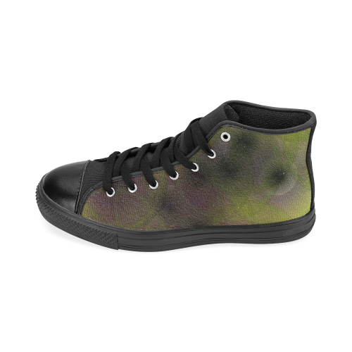 Abstract Circles Men’s Classic High Top Canvas Shoes /Large Size (Model 017)