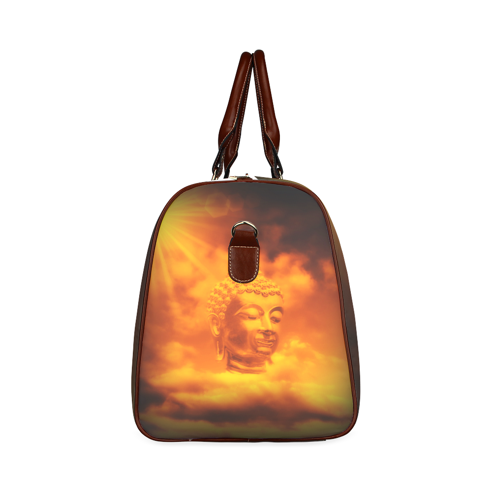 the head of buddha art design Waterproof Travel Bag/Small (Model 1639)