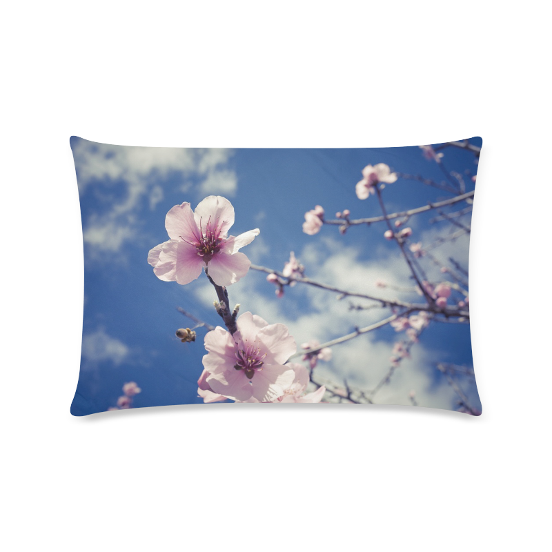Cherry Blossom Custom Rectangle Pillow Case 16"x24" (one side)