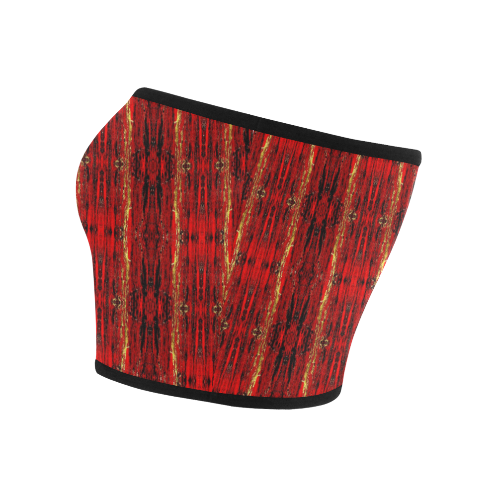 Red Gold, Old Oriental Pattern Bandeau Top