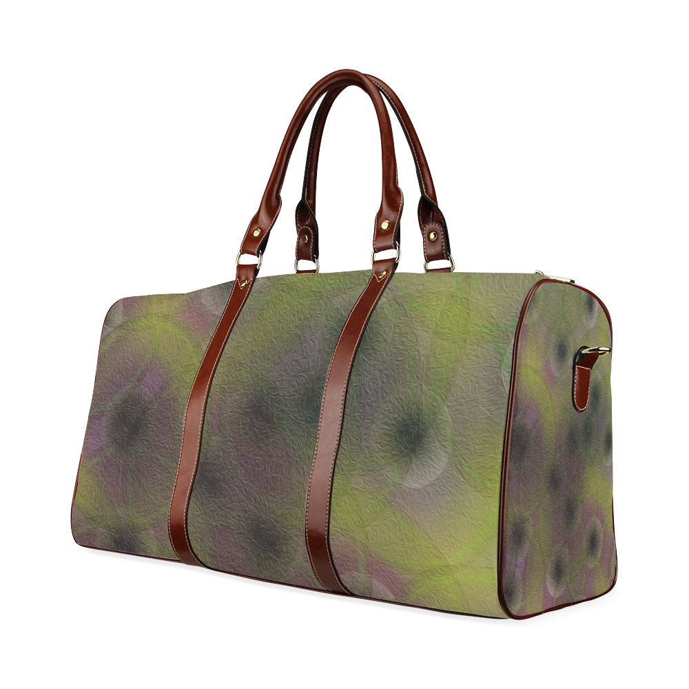 Abstract Circles Waterproof Travel Bag/Large (Model 1639)