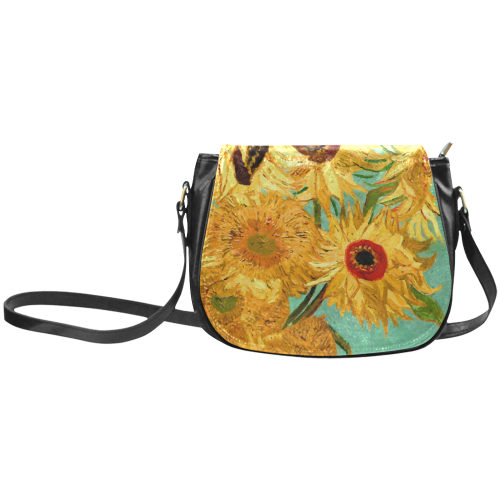 Van Gogh Sunflowers Floral Classic Saddle Bag/Large (Model 1648)