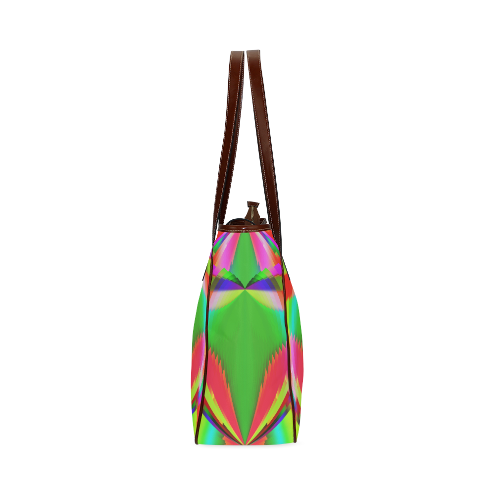 Colorful Abstract Butterfly with Flower Classic Tote Bag (Model 1644)