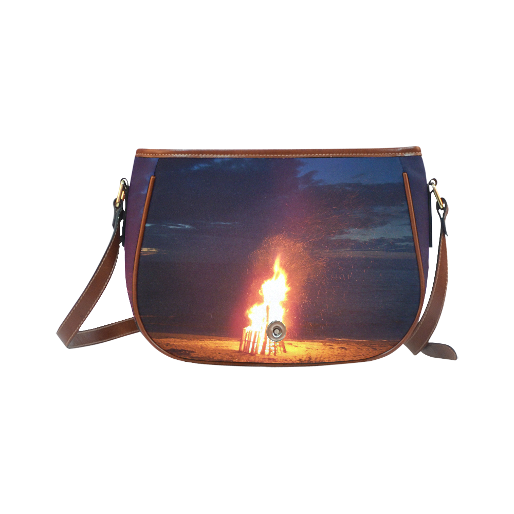 Beach Bonfire Blazing Saddle Bag/Small (Model 1649) Full Customization