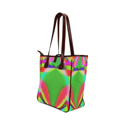 Colorful Abstract Butterfly with Flower Classic Tote Bag (Model 1644)