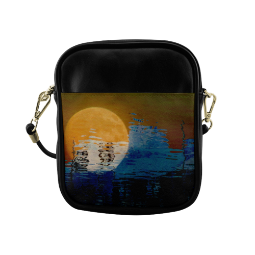 Abstract moon by Martina Webster Sling Bag (Model 1627)
