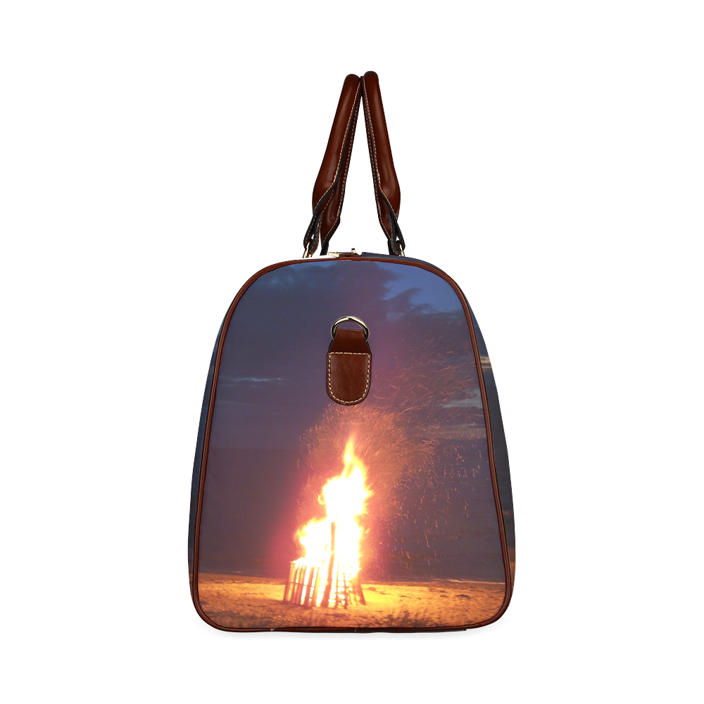 Beach Bonfire Blazing Waterproof Travel Bag/Large (Model 1639)