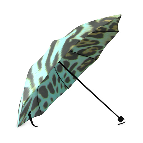 Green Animal Print Foldable Umbrella (Model U01)