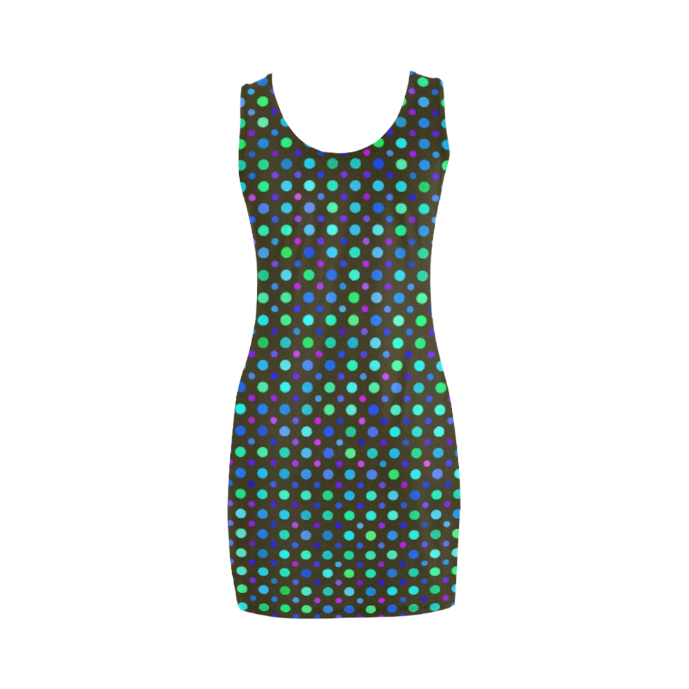 mixed dots 3 Medea Vest Dress (Model D06)