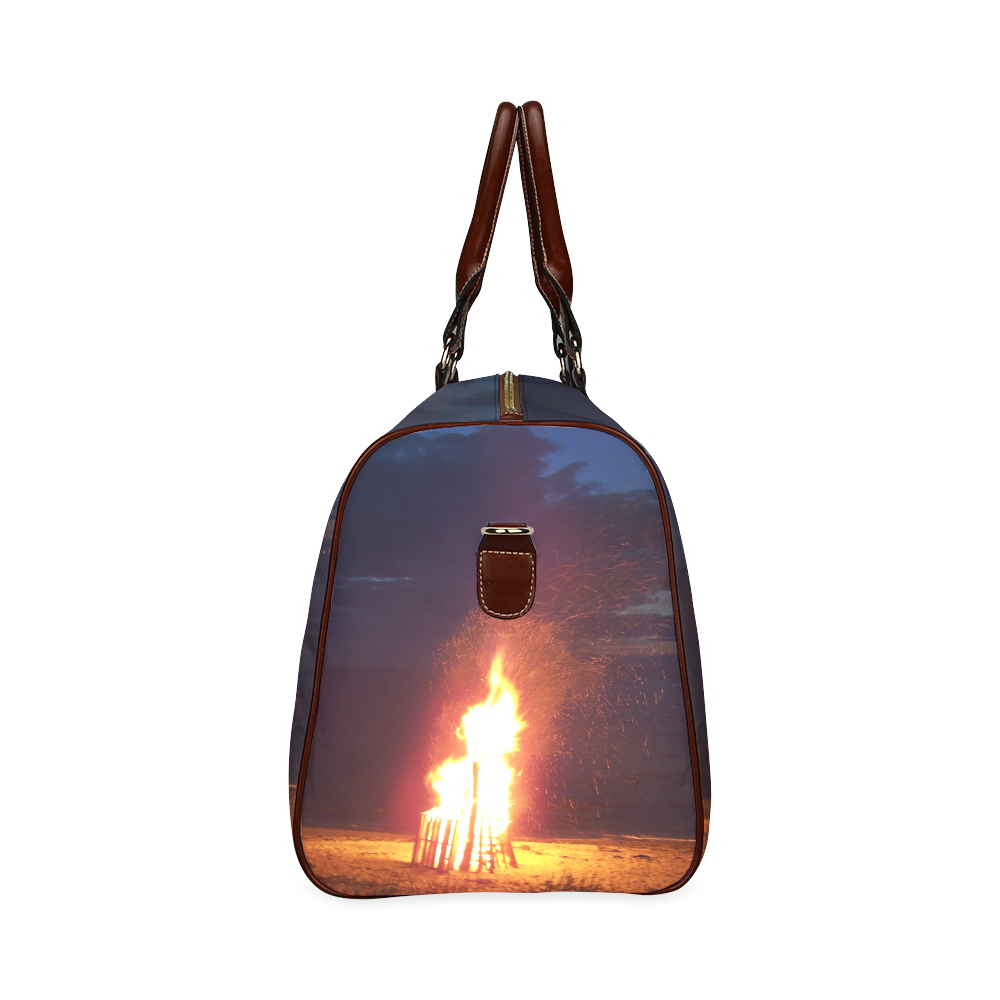 Beach Bonfire Blazing Waterproof Travel Bag/Small (Model 1639)