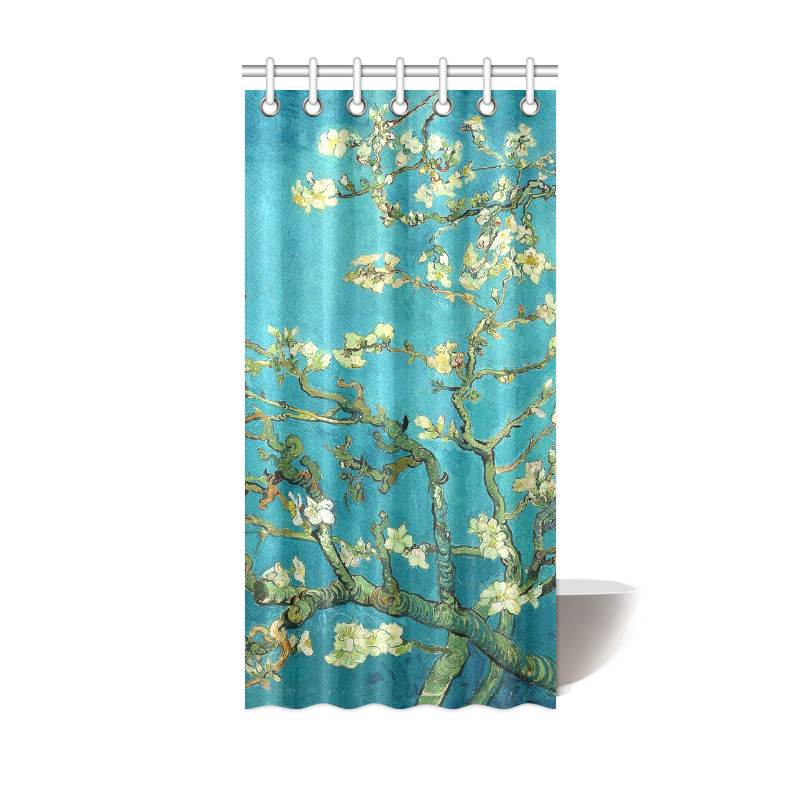 Vincent Van Gogh Blossoming Almond Tree Floral Art Shower Curtain 36"x72"