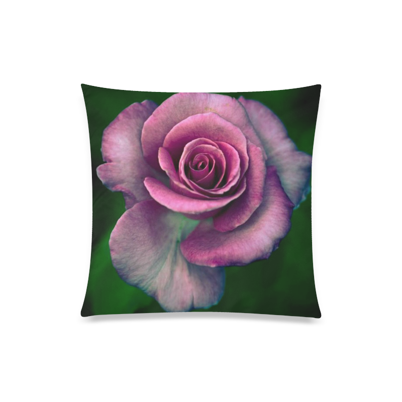 Purple Rose Custom Zippered Pillow Case 20"x20"(One Side)