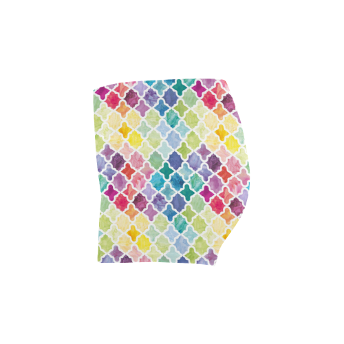 watercolor pattern Briseis Skinny Shorts (Model L04)