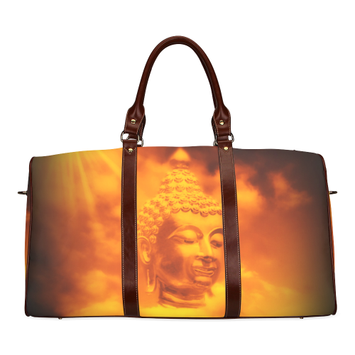 the head of buddha art design Waterproof Travel Bag/Small (Model 1639)