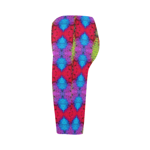 Colorful Painting Goa Pattern Hestia Cropped Leggings (Model L03)