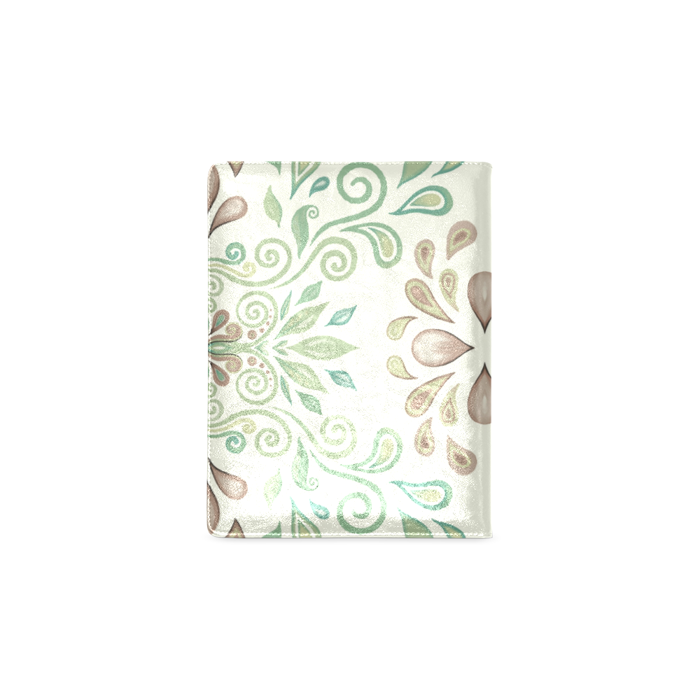 Green watercolor ornament Custom NoteBook B5