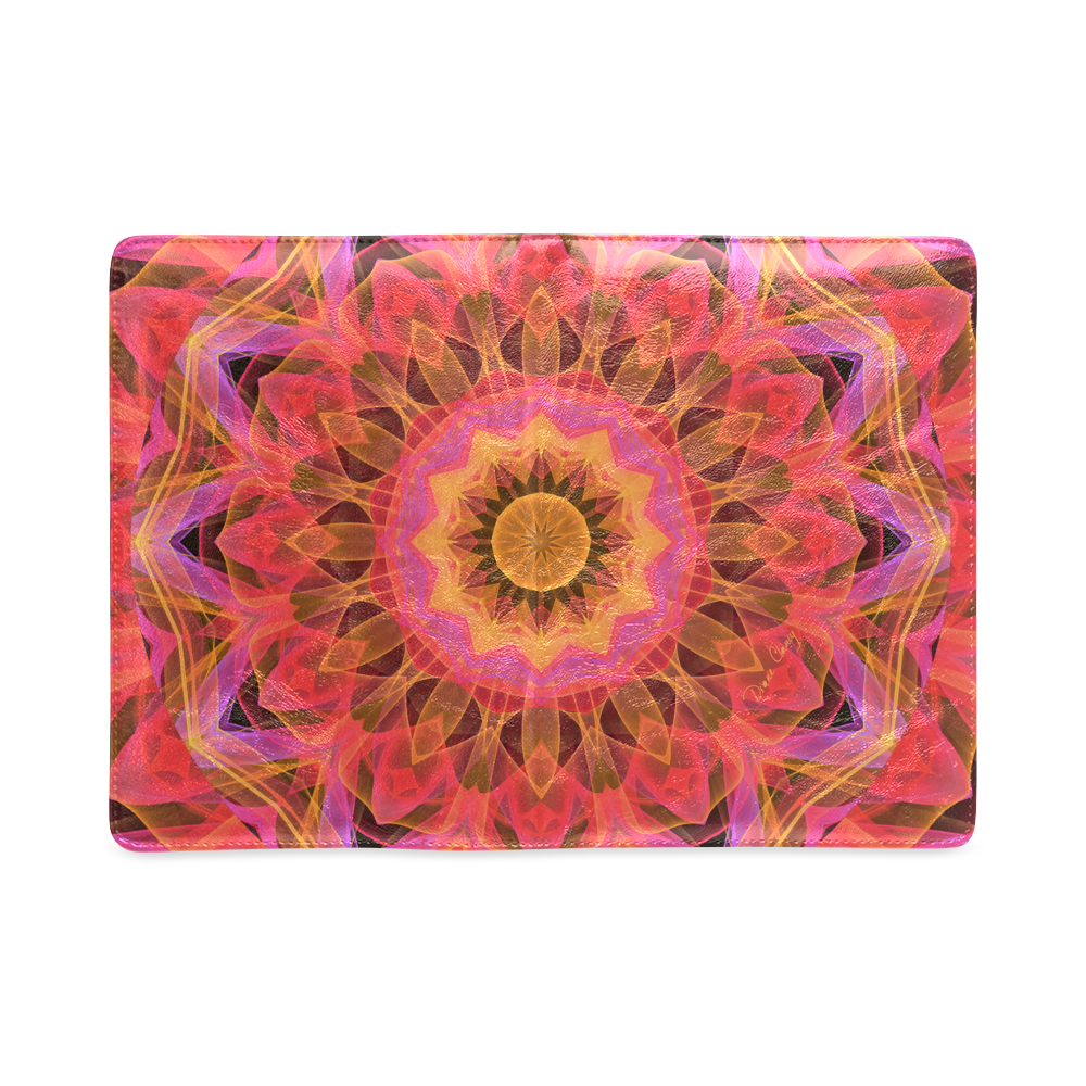 Abstract Peach Violet Mandala Ribbon Candy Lace Custom NoteBook A5
