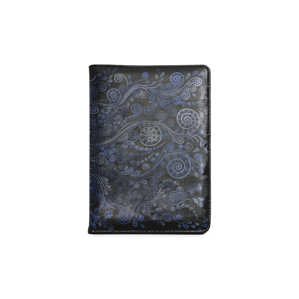 Ornamental Blue on Gray Custom NoteBook A5