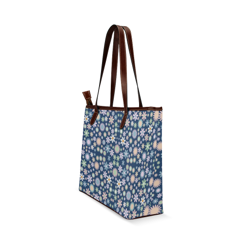 Flowers Shoulder Tote Bag (Model 1646)