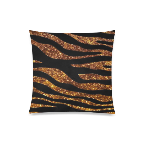 Shine Brown Animal Print Custom Zippered Pillow Case 20"x20"(One Side)