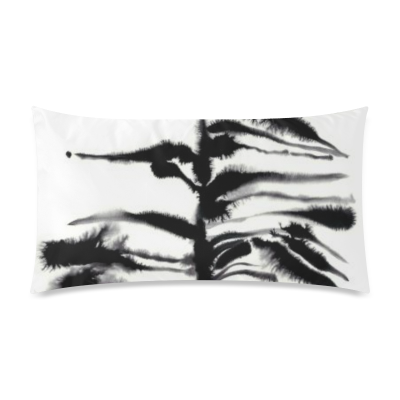 Zebra Print Rectangle Pillow Case 20"x36"(Twin Sides)