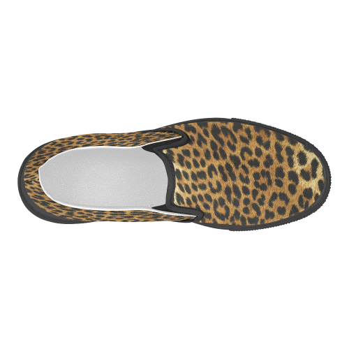 Leopard Women's Slip-on Canvas Shoes (Model 019)