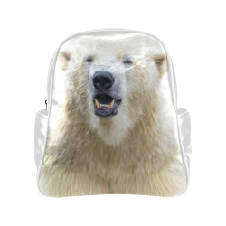 Cute  Zoo Polar Bear Multi-Pockets Backpack (Model 1636)