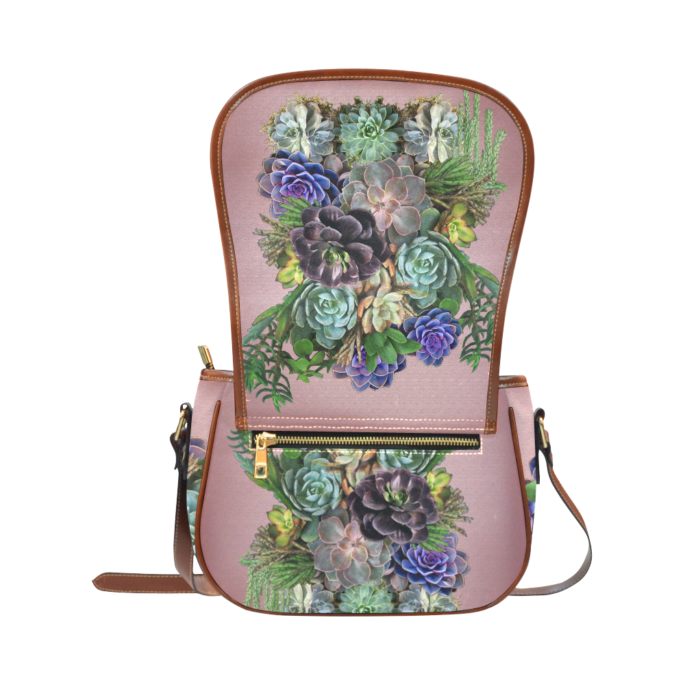 Succulent display Saddle Bag/Small (Model 1649) Full Customization