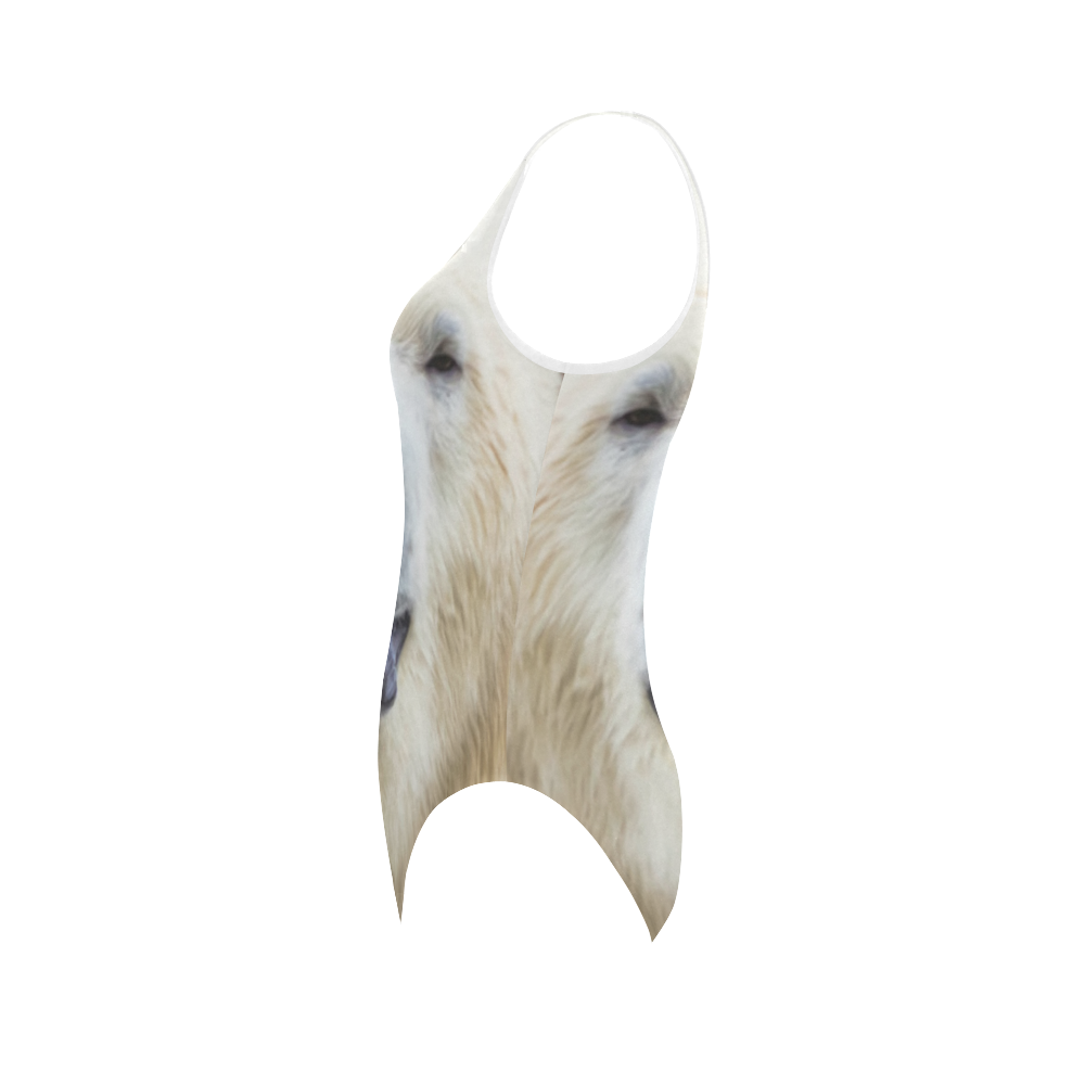 Cute  Zoo Polar Bear Vest One Piece Swimsuit (Model S04)