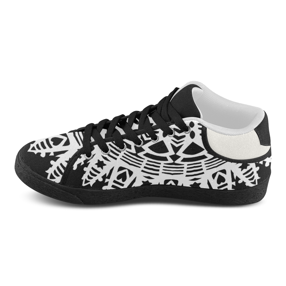 Snowflake Women's Chukka Canvas Shoes (Model 003) | ID: D606038