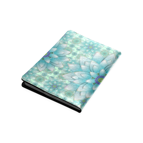 Turquoise Happy Lotus Custom NoteBook B5