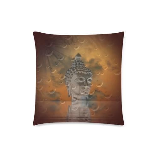 the head of buddha art design Custom Zippered Pillow Case 18"x18"(Twin Sides)