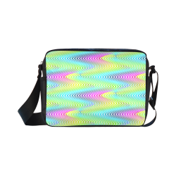 NEON colored WAVES STRIPES pattern Classic Cross-body Nylon Bags (Model 1632)