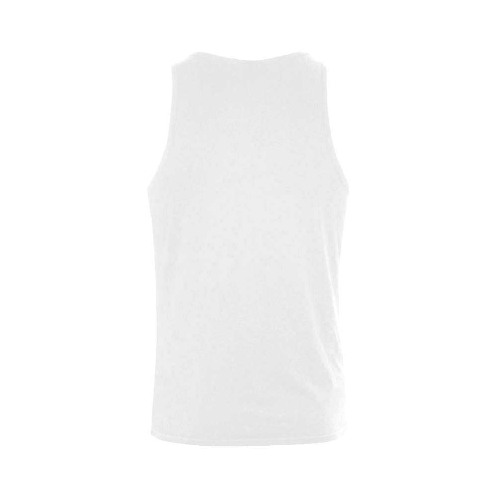 Catholic Holy Communion: Divine Mercy- White Plus-size Men's Shoulder-Free Tank Top (Model T33)