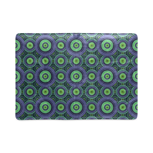 Green and Blue Stitched  Pattern Custom NoteBook A5