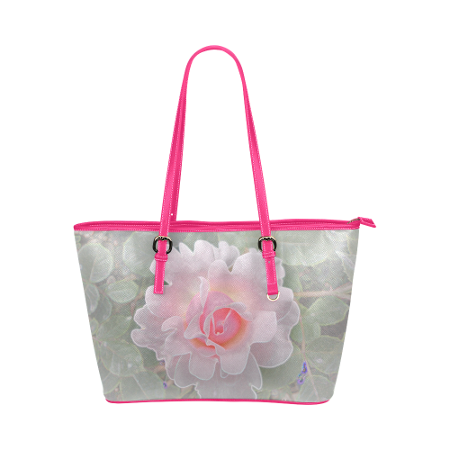 English Rose Leather Tote Bag/Small (Model 1651)