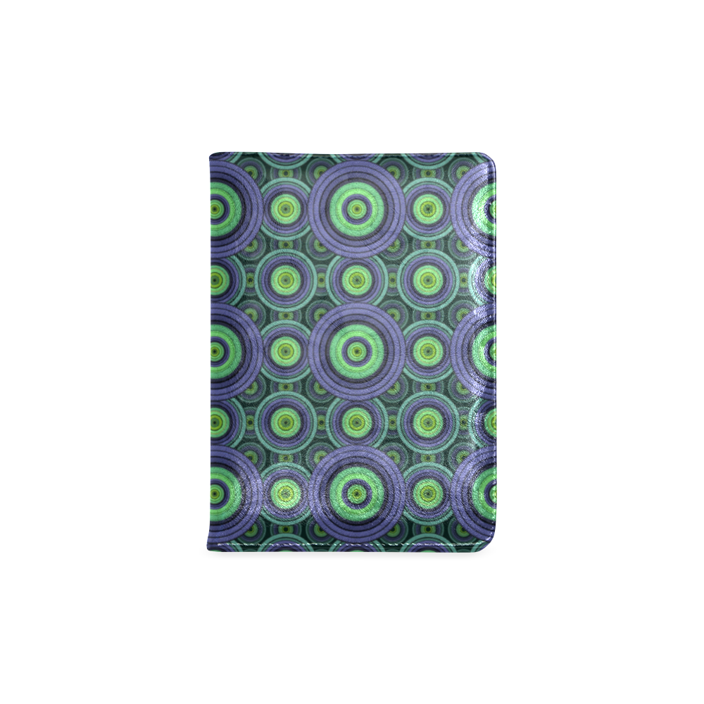 Green and Blue Stitched  Pattern Custom NoteBook A5