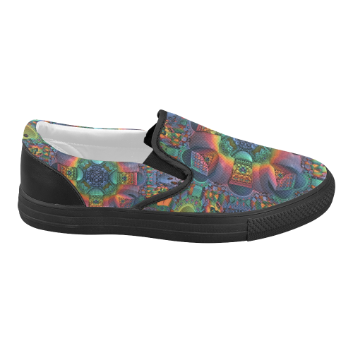 Groovy, Baby! Women's Slip-on Canvas Shoes (Model 019)