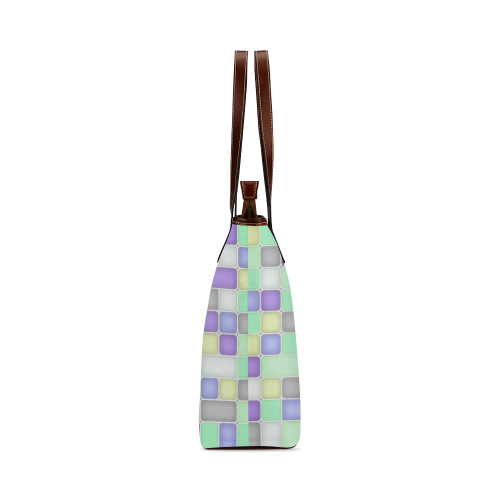 Squares Shoulder Tote Bag (Model 1646)