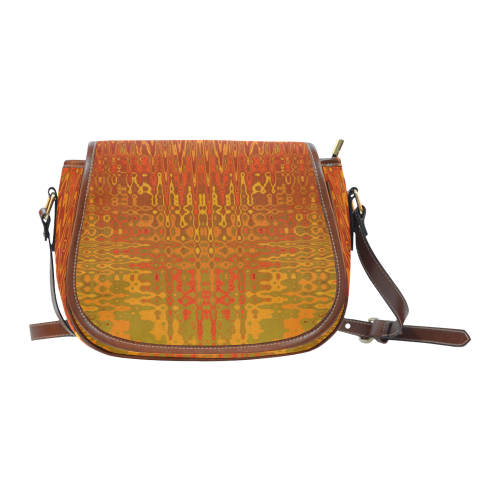 Autumnal Abstract by ArtformDesigns Saddle Bag/Small (Model 1649) Full Customization