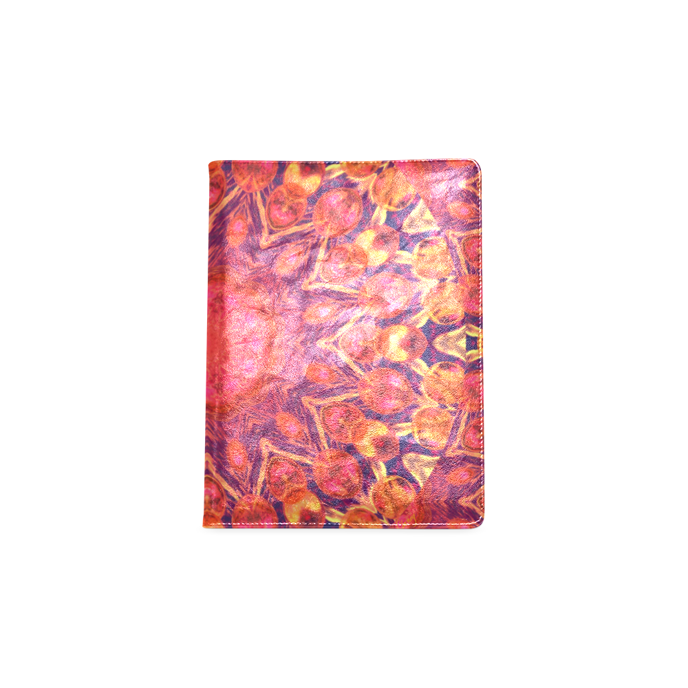 Sunburst, Abstract Peach Cream Orange Star Quilt Custom NoteBook B5