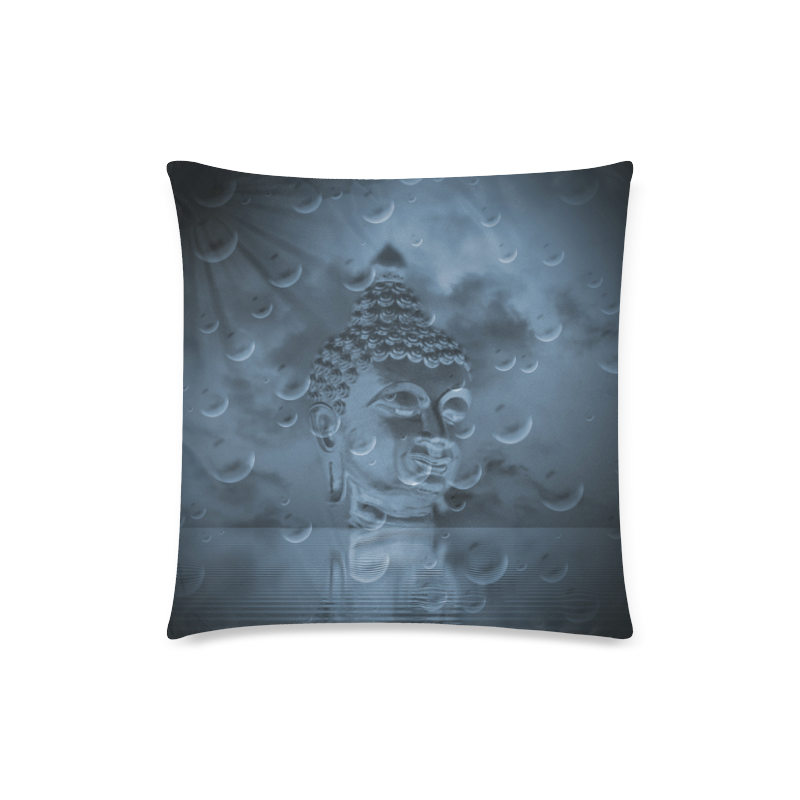 the head of buddha art design Custom Zippered Pillow Case 18"x18"(Twin Sides)