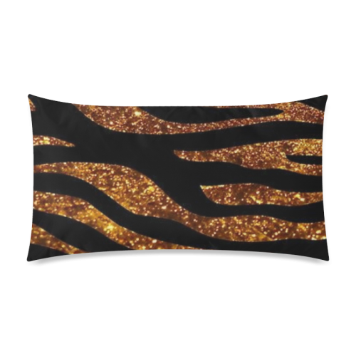Shine Brown Animal Print Rectangle Pillow Case 20"x36"(Twin Sides)