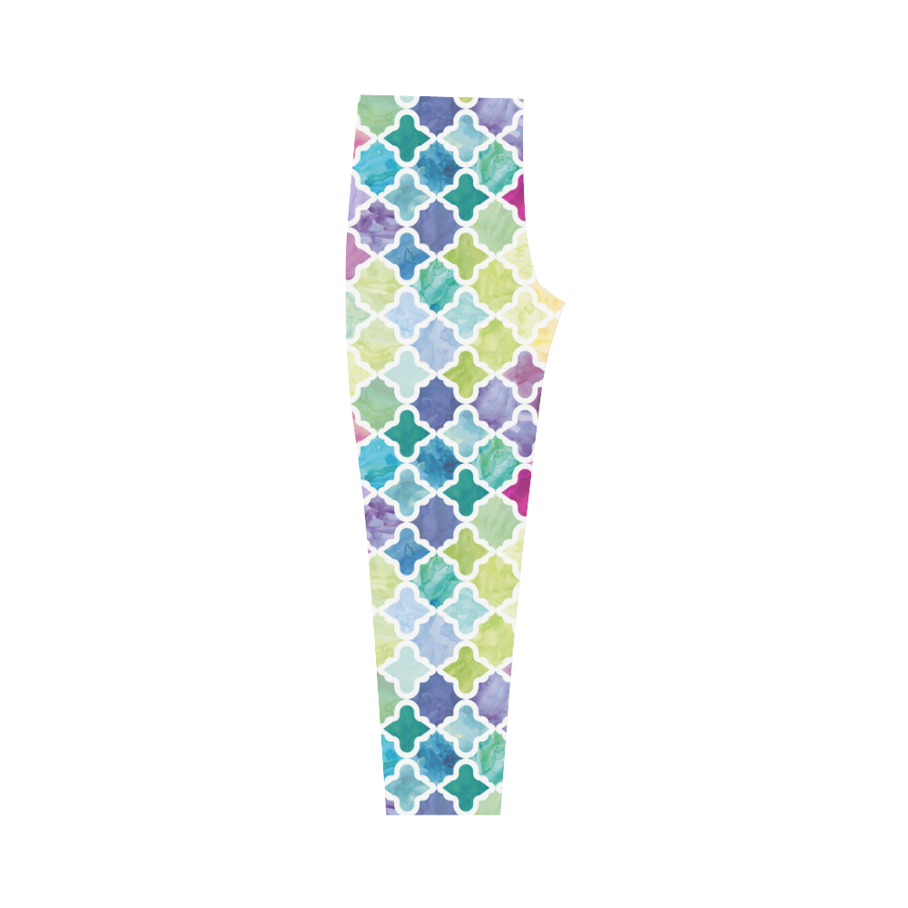 watercolor pattern Capri Legging (Model L02)