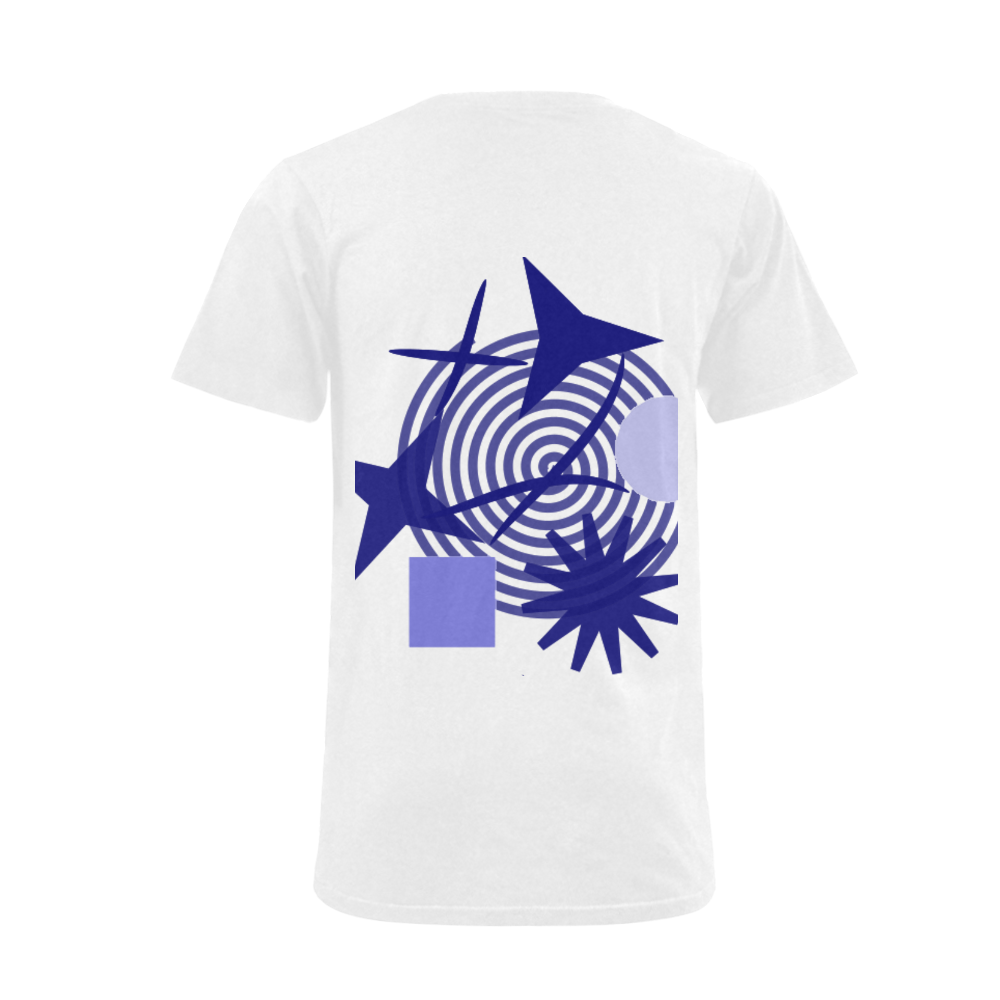 Swirls & stars mens Men's V-Neck T-shirt  Big Size(USA Size) (Model T10)