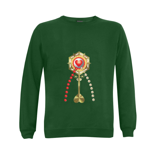 Catholic Holy Communion: Divine Mercy -Hunter Green Gildan Crewneck Sweatshirt(NEW) (Model H01)