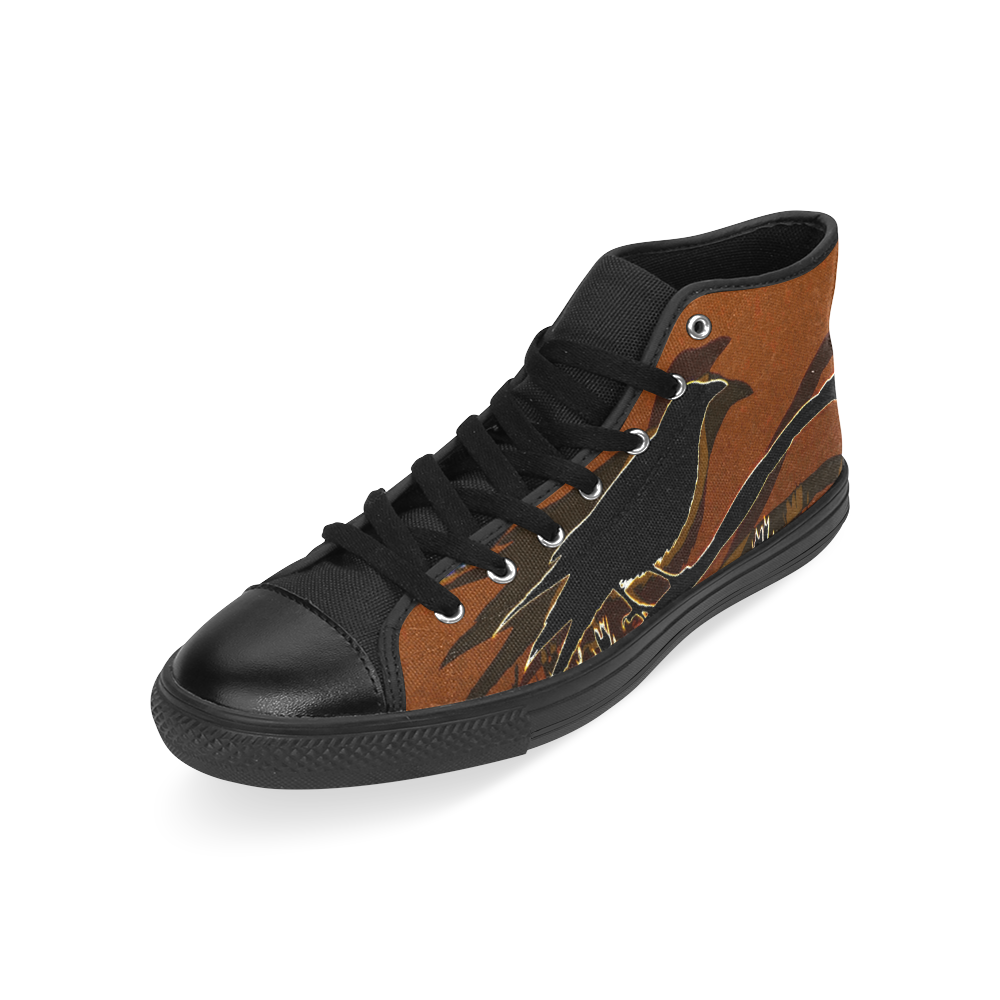Gothic Raven by Martina Webster Men’s Classic High Top Canvas Shoes /Large Size (Model 017)
